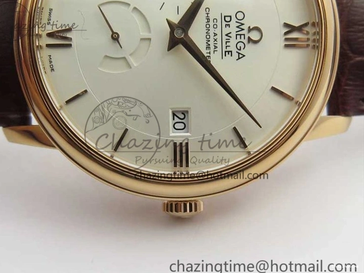 0125 De Ville Prestige Real PR RG ZF 1:1 Best Edition White Dial on Brown Leather Strap MIYOTA HighPerformance 7939